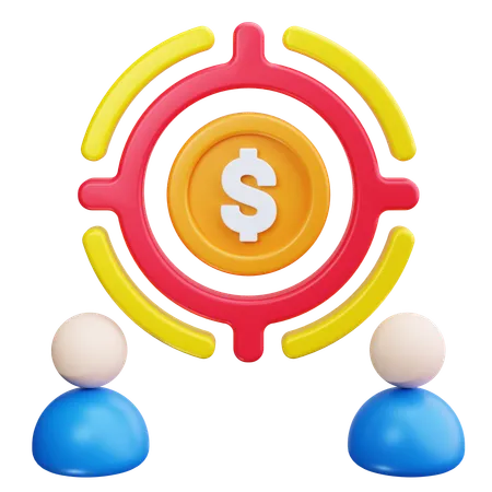 Objetivo financiero  3D Icon