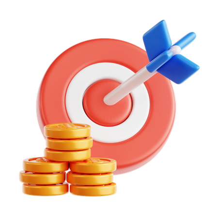 Objetivo financiero  3D Icon