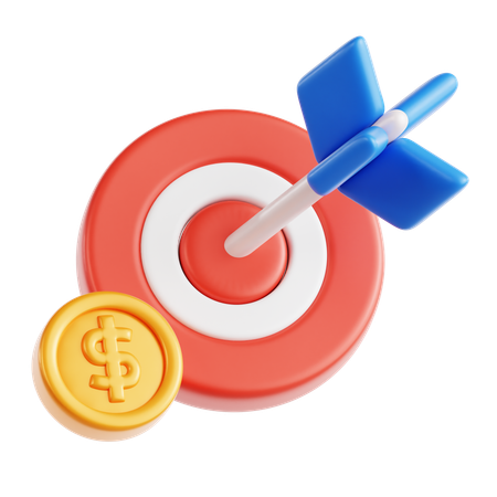 Objetivo financiero  3D Icon