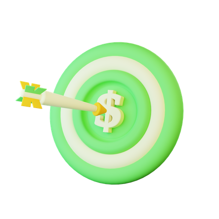 Meta financiera  3D Icon