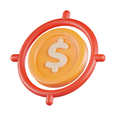 Objetivo financiero  3D Icon