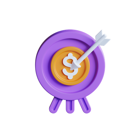 Meta financiera  3D Icon