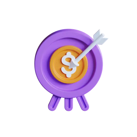 Meta financiera  3D Icon