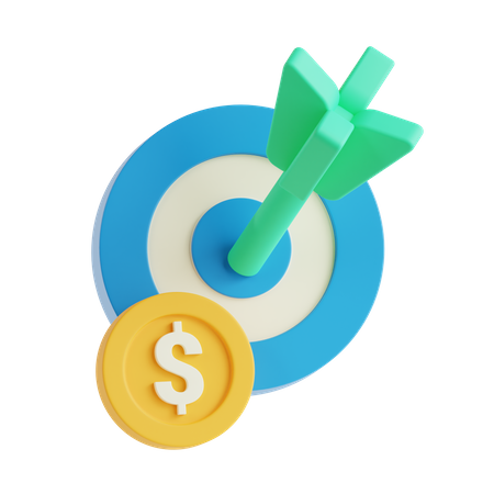 Meta financiera  3D Icon