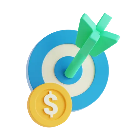 Meta financiera  3D Icon