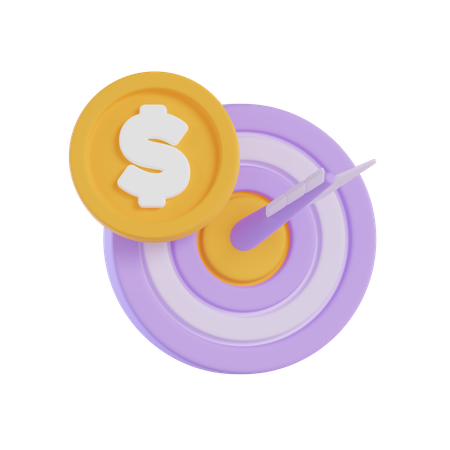 Meta financiera  3D Icon