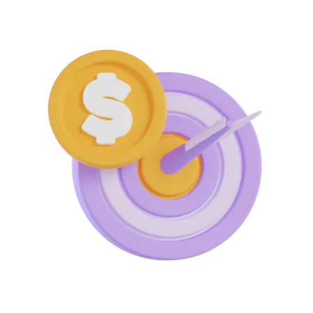 Meta financiera  3D Icon