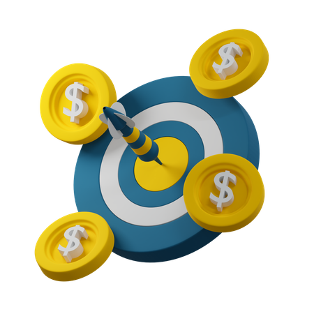 Objetivo financiero  3D Icon