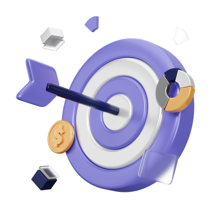 Objetivo objetivo  3D Icon