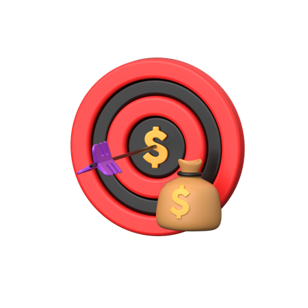 Objetivos de ingresos  3D Icon
