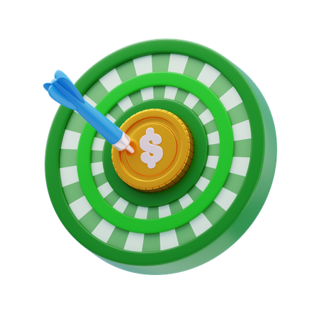 Objetivos financeiros  3D Icon