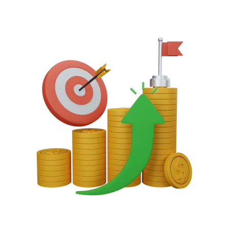 Objetivos financieros  3D Icon