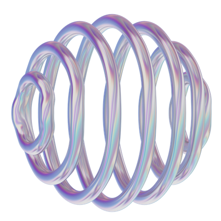 Objeto circular ondulante  3D Icon