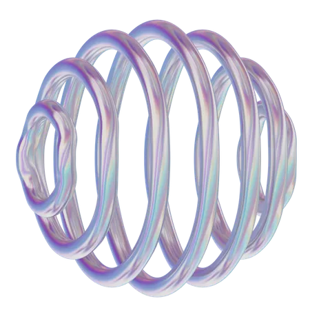 Objeto circular ondulante  3D Icon