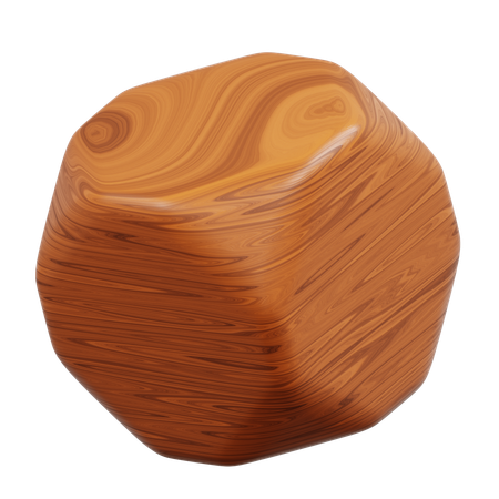 Objeto con textura de veta de madera  3D Icon