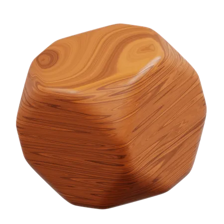 Objeto con textura de veta de madera  3D Icon