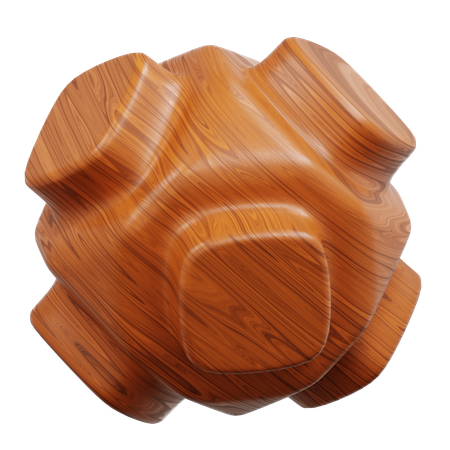 Objeto con textura de veta de madera  3D Icon