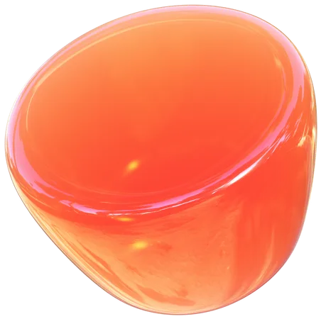 Objeto naranja  3D Icon