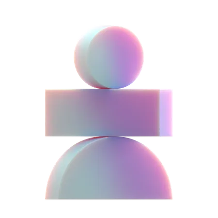 Forma de objetos equilibrados  3D Icon