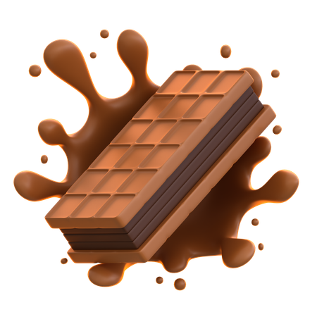 Oblea de chocolate  3D Icon