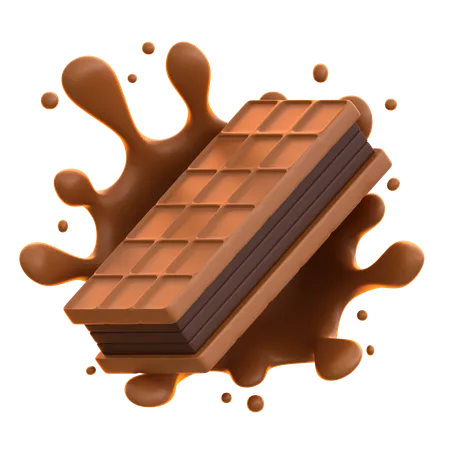 Oblea de chocolate  3D Icon