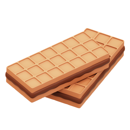 Oblea de chocolate  3D Icon