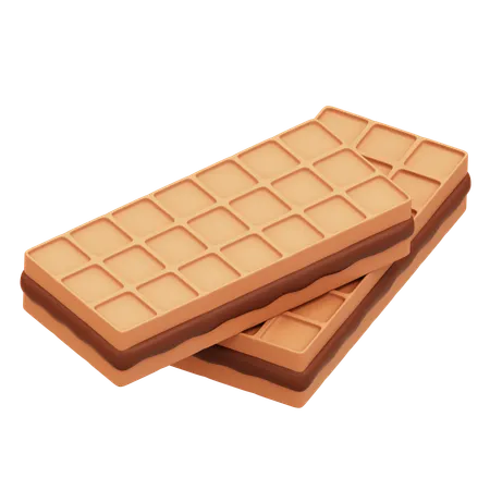 Oblea de chocolate  3D Icon