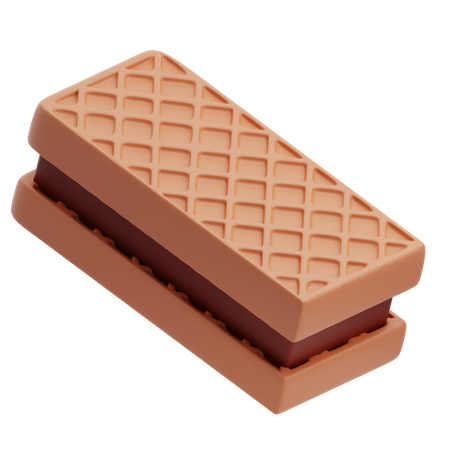Oblea de chocolate  3D Icon