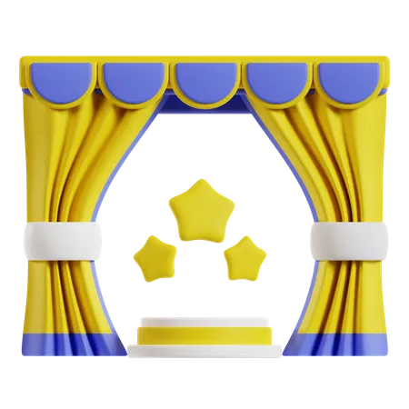 Obra de teatro  3D Icon