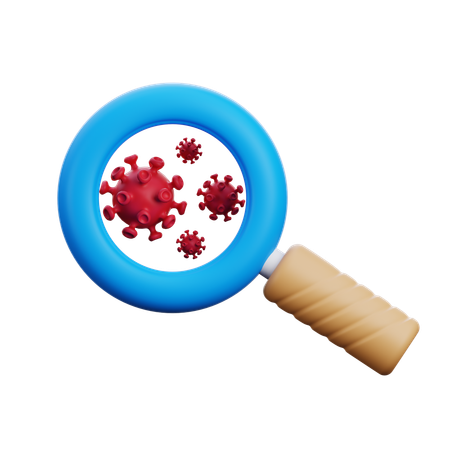 Observación del virus  3D Icon