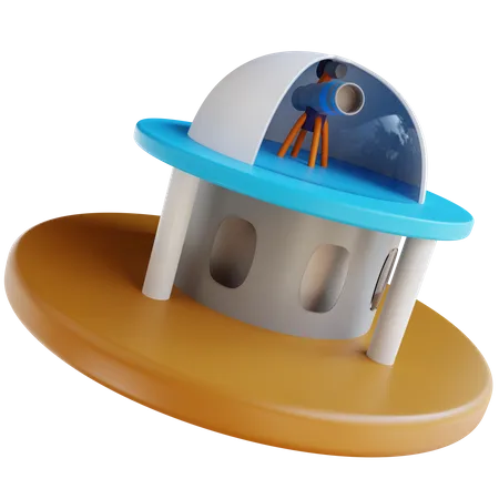 3 D Illustration Observatorium 3D Icon