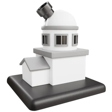 3 D Observatory With Isolated Background 3D Icon