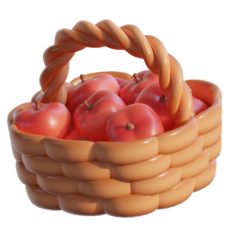 Obst im Korb  3D Icon