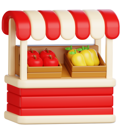 Obststand  3D Icon