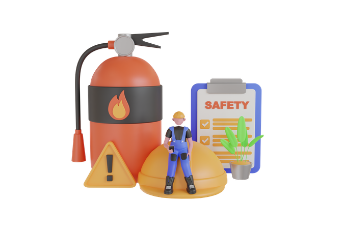 Occupational Safety  3D Illustration