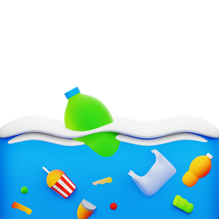 Ocean Waste  3D Icon