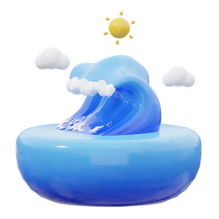 Ocean Wave  3D Icon