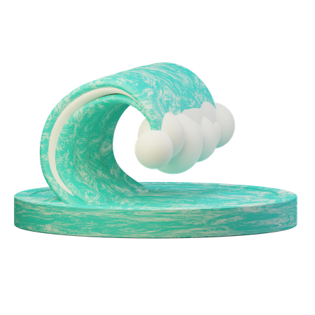Ocean Waves 3D Illustration