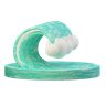 water waves 3d logo
