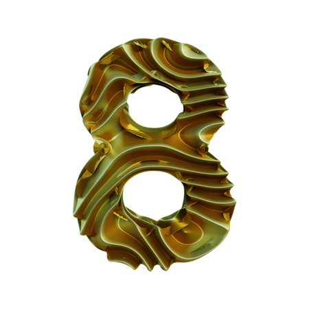 Numero ocho  3D Illustration