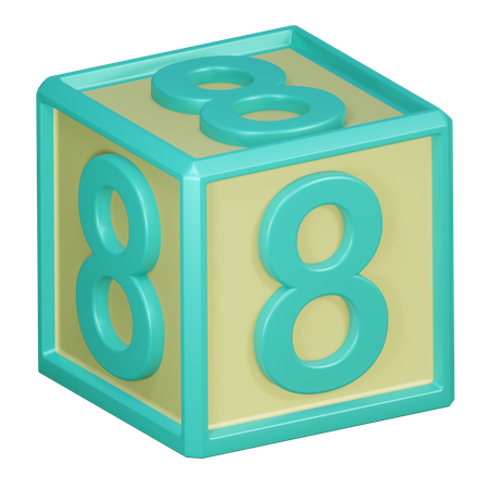 Numero ocho  3D Icon