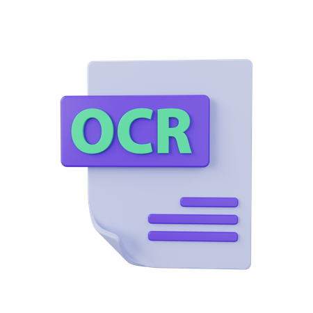 Ocr File  3D Icon