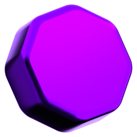 Octagon Abstract Shape  3D Icon