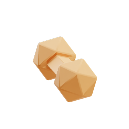 Octagonal Dumbbell 3D Icon