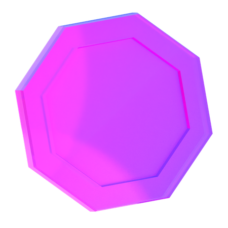 Octagone Shape  3D Icon