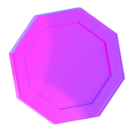 Octagone Shape  3D Icon