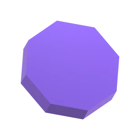 Octágono  3D Icon