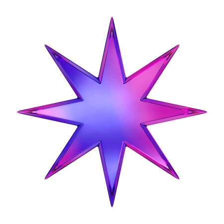 Octagram  3D Icon