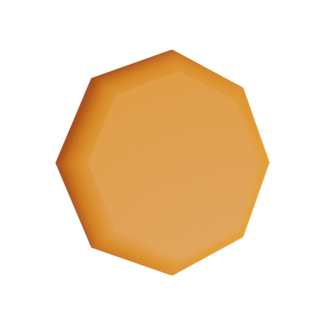 Octagrama sólido  3D Illustration