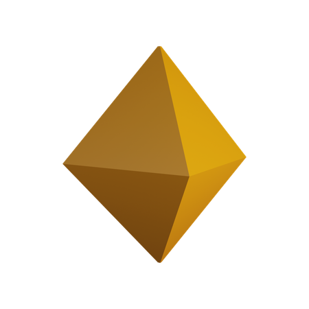 Octahedron shape  3D Icon